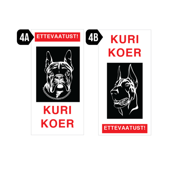 hoiatussilt kuri koer