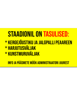 Staadionil on tasulised