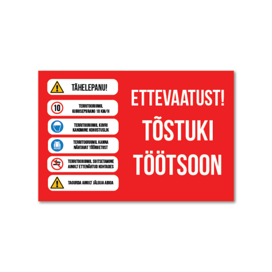 tõstuki töötsoon